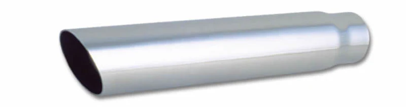 Vibrant 3in Round SS Truck/SUV Exhaust Tip (Single Wall Angle Cut) - 2.5in inlet 18in long - Image 4