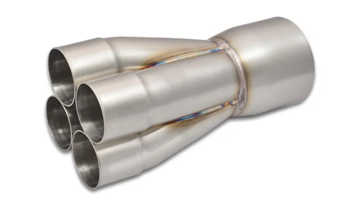 Vibrant 4-1 SS Merge Collectors (2-1/4in Inlet Slipover ID 3-1/2in Merge Outlet OD) Single Unit - Image 2
