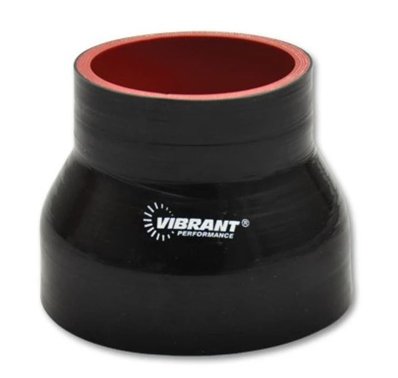 Vibrant 4 Ply Reducer Couper 3in ID x 3.75in ID x 3in Long - Black - Image 2