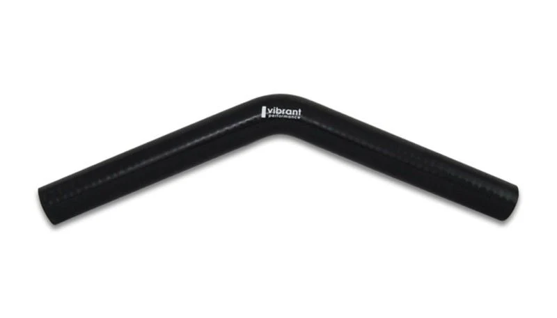 Vibrant 4 Ply Reinforced Silicone Elbow Connector - 1.25in ID x 8in Leg 45 Deg Elbow (BLACK) - Image 4