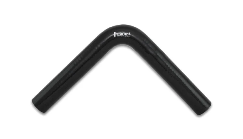 Vibrant 4 Ply Reinforced Silicone Elbow Connector - 1.25in ID x 8in Leg 90 Deg Elbow (BLACK) - Image 2