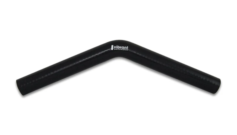 Vibrant 4 Ply Reinforced Silicone Elbow Connector - 1in ID x 8in Leg 45 Deg Elbow (BLACK) - Image 4