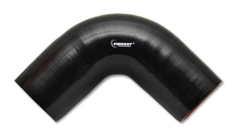 Vibrant 4 Ply Reinforced Silicone Elbow Connector - 2.75in I.D. - 90 deg. Elbow (BLACK) - Image 2