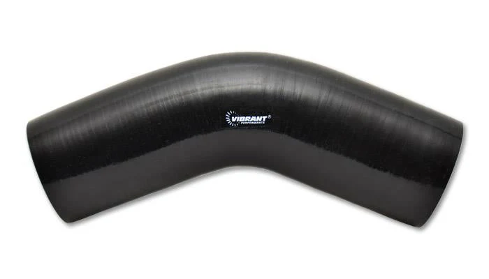 Vibrant 4 Ply Reinforced Silicone Elbow Connector - 3.25in I.D. - 45 deg. Elbow (BLACK) - Image 4