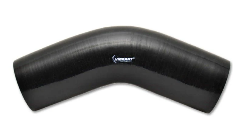 Vibrant 4 Ply Reinforced Silicone Elbow Connector - 4in I.D. - 45 deg. Elbow (BLACK) - Image 2