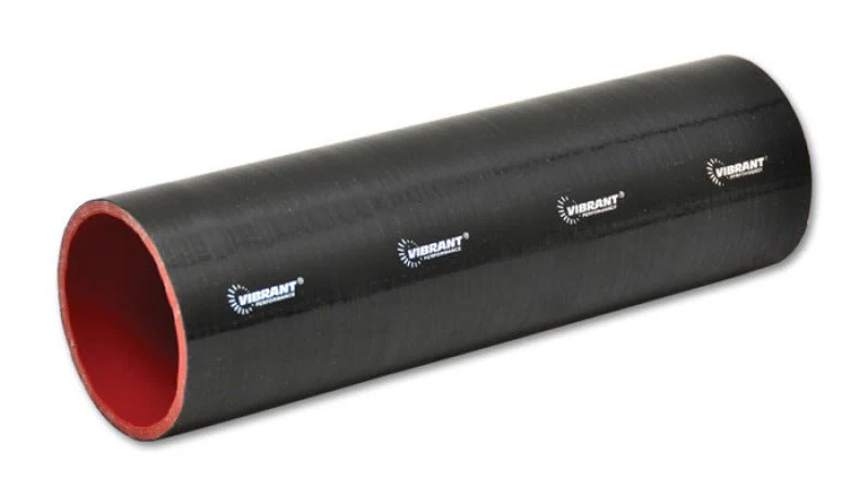 Vibrant 4 Ply Reinforced Silicone Straight Hose Coupling - 4in I.D. x 12in long (BLACK) - Image 2