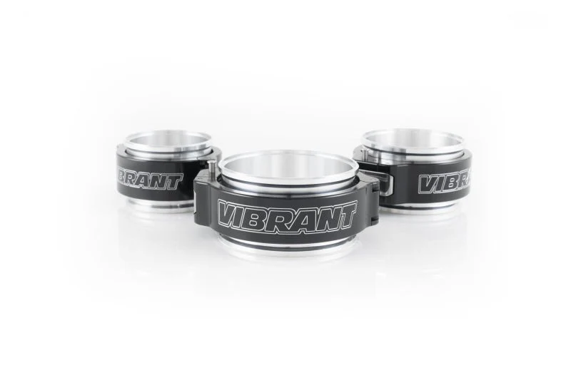 Vibrant 5in O.D. Aluminized HD 2.0 Clamp Assembly - Anodized Black - Image 3