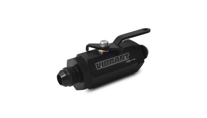 Vibrant -6AN to -6AN Male Shut Off Valve - Black