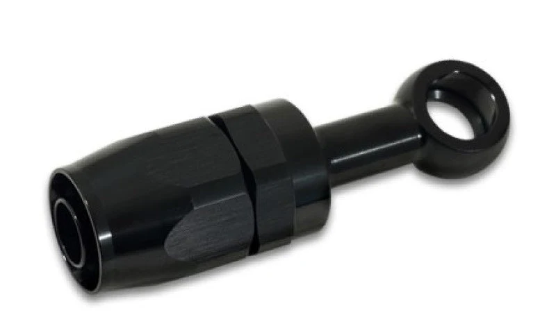 Vibrant -8AN Banjo Hose End Fitting for use with M14 or 9/16in Banjo Bolt - Aluminum Black - Image 2