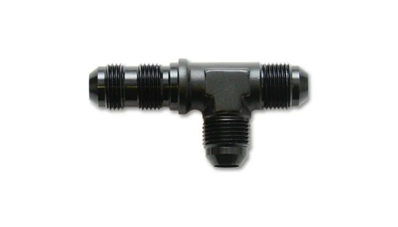 Vibrant -8AN Bulkhead Adapter Tee on Run Fittings - Anodized Black Only - Image 5
