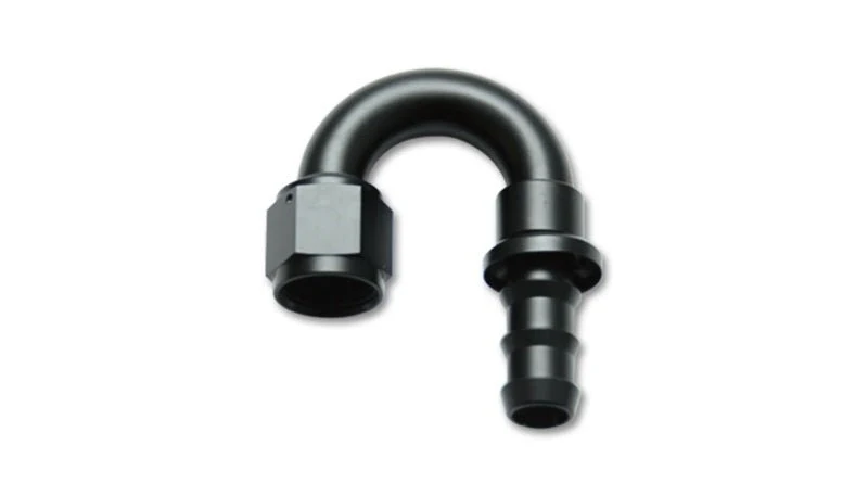Vibrant -8AN Push-On 180 Deg Hose End Fitting - Aluminum - Image 2