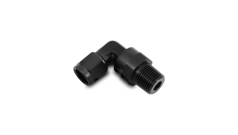 Vibrant -8AN to 1/4in NPT Female Swivel 90 Degree Adapter Fitting - Image 5