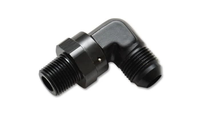 Vibrant -8AN to 1/4in NPT Male Swivel 90 Degree Adapter Fitting - Image 5