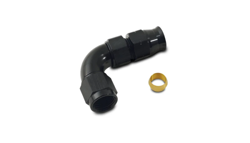 Vibrant 90 Deg 5/16in Tube to Female -6AN Adapter (w/ Olive Inserts) - Image 2