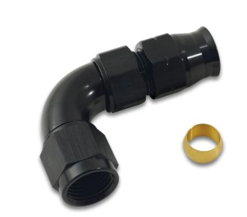 Vibrant 90 Degree 3/8in Tube to Male -6AN Flare Adapter w/ Olive Inserts - Image 3