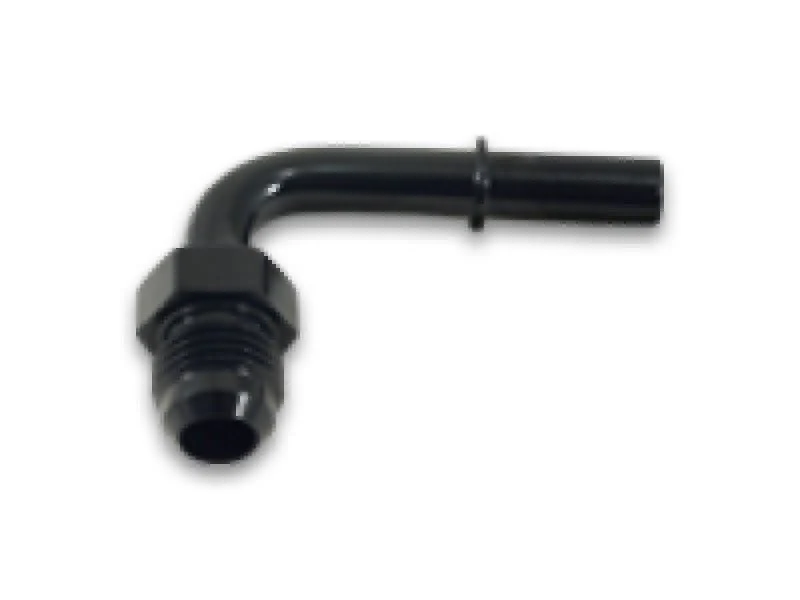 Vibrant 90 Degree Aluminum AN to Male Quick Connect Fitting -8AN - 0.375in Barb Size - Image 2