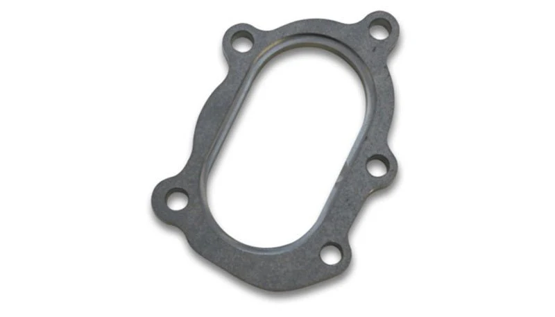 Vibrant GT25R / GT28R Discharge Flange with Oval Outlet (5 Bolt) T304 SS 1/2in Thick - Image 2