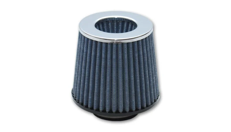 Vibrant Open Funnel Perf Air Filter (5in Cone O.D. x 5in Tall x 2.5in inlet I.D.) Chrome Filter Cap - Image 3