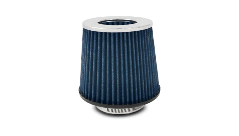 Vibrant Open Funnel Perf Air Filter (5in Cone O.D. x 5in Tall x 3in inlet I.D.) - Chrome Filter Cap - Image 2