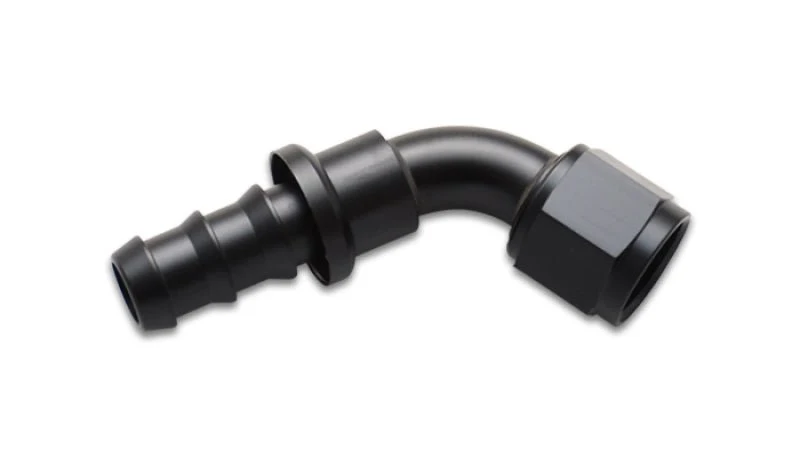 Vibrant Push-On 60 Degree Hose End Elbow Fitting Size -4AN