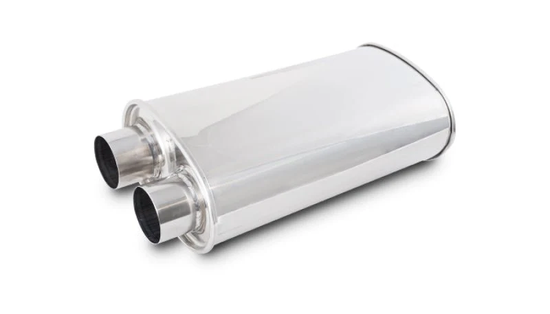 Vibrant Streetpower Oval Muffler 2.50in Inlet/Outlet (Same side) - Image 2