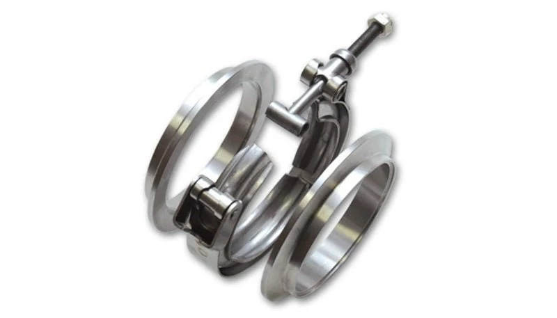 Vibrant T304 SS V-Band Flange Assembly for 4in O.D. Tubing incl 2 V-Band flanges & 1 V-Band Clamp - Image 2
