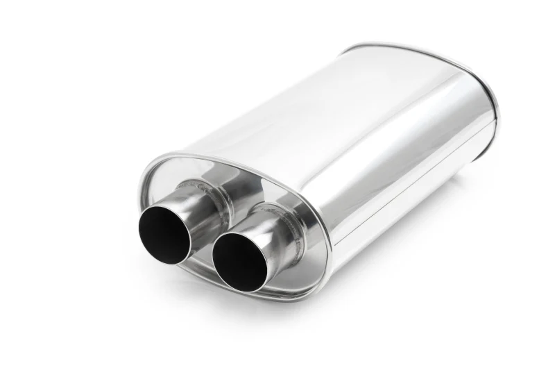 Vibrant Universal Streetpower 2.25in Stainless Steel Dual In-Out Oval Muffler - Image 2